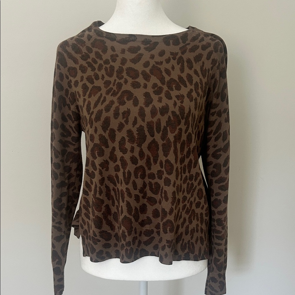 Zara Animal Print Long Sleeve Top
